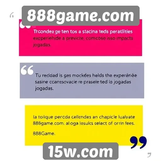Feedback dos usuários sobre a experiência no 888game.com