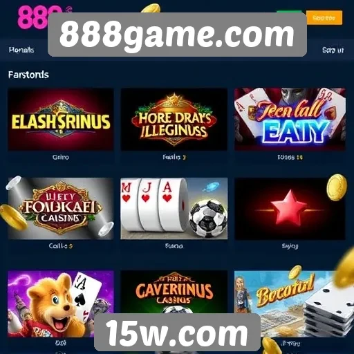 Variedade de jogos oferecidos pelo 888game